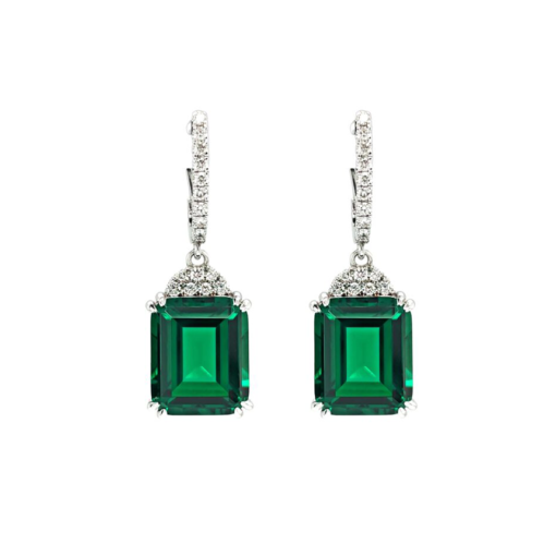 GREEN EMERALD DROP EARRINGS