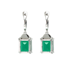 GREEN EMERALD DROP EARRINGS