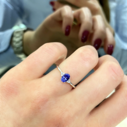 ANNE OVAL TANZANITE RING