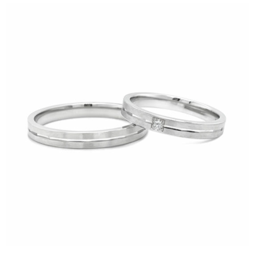 BRUSHED DETAIL WEDDING RING