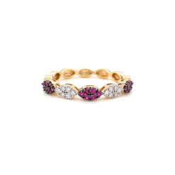 MARQUISE SHAPED HALF ETERNITY RING – RUBY