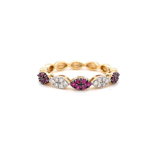 MARQUISE SHAPED HALF ETERNITY RING – RUBY