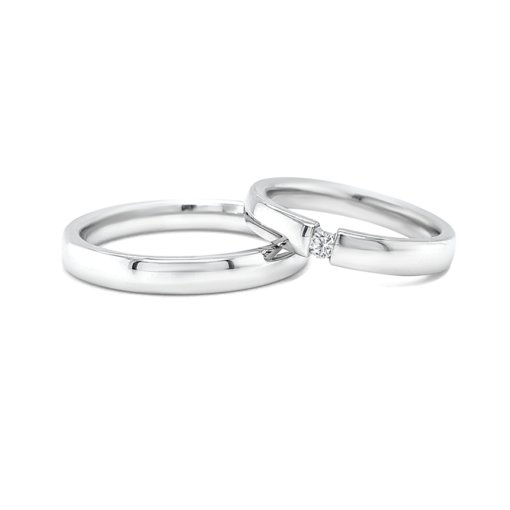 SEMI ROUNDED EDGE WEDDING RING