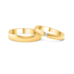 SEMI ROUNDED EDGE WEDDING RING