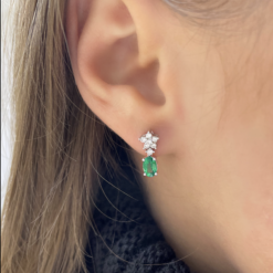 STAR EMERALD DROP EARRINGS