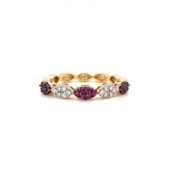 MARQUISE SHAPED HALF ETERNITY RING – RUBY