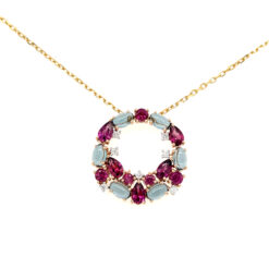 RHODOLITE CIRCLE NECKLACE