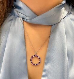 AMETHYST CIRCLE NECKLACE