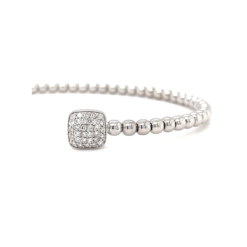 0.32 CARAT DOUBLE SQUARE BEADED BANGLE