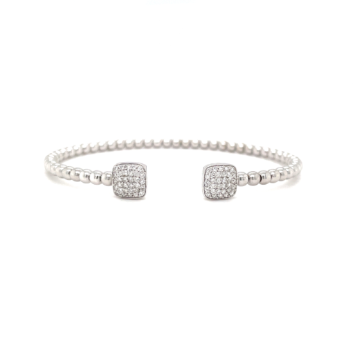 0.32 CARAT DOUBLE SQUARE BEADED BANGLE