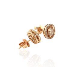 CHAMPAGNE DIAMOND STUD EARRINGS