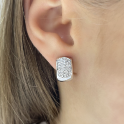 CHUNKY DIAMOND HUGGIE EARRINGS