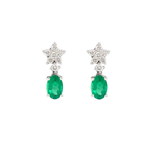 STAR EMERALD DROP EARRINGS