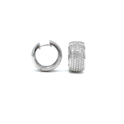 CHUNKY DIAMOND HUGGIE EARRINGS