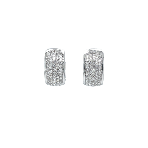 CHUNKY DIAMOND HUGGIE EARRINGS