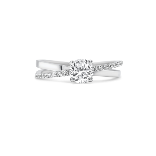 CRISS-CROSS SOLITAIRE RING