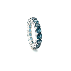 TOPAZ CUSHION ETERNITY RING