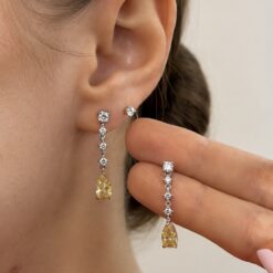 FANCY PEAR DROP EARRINGS