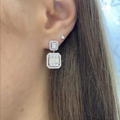 HANGING ETERNAL CARRÉE EARRINGS