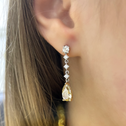 FANCY PEAR DROP EARRINGS