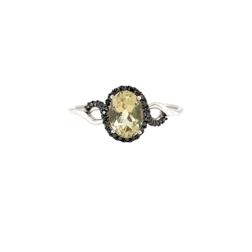 LEMON TOPAZ HALO RING