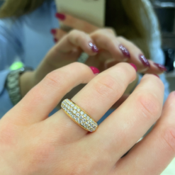 PAVE SET HALF ETERNITY RING