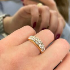 PAVE SET HALF ETERNITY RING