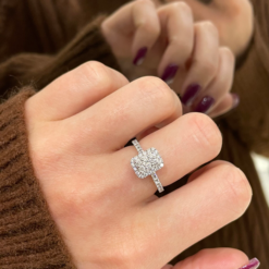 SQUARE IRIS DIAMOND RING