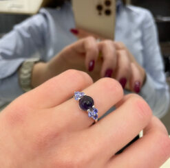 TANZANITE IOLITE DETAIL RING