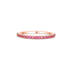 HALF ETERNITY RING - PINK SAPPHIRE