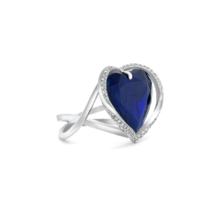 SAPPHIRE HEART RING