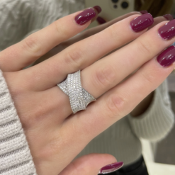 WIDE CRISS-CROSS RING