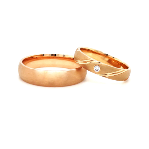 BRUSHED GOLD WEDDING RING