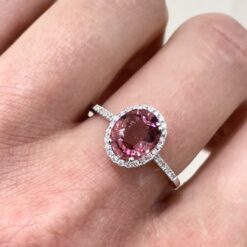 MADELYN OVAL PINK TOURMALINE  RING